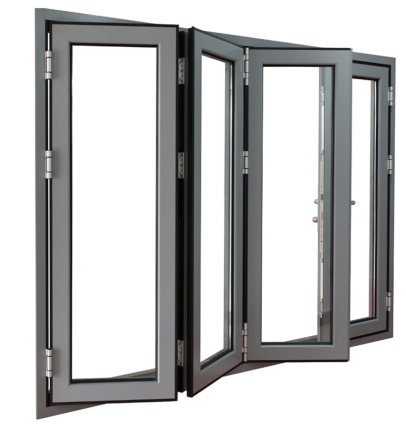 four panels commercial aluminium frame bi-fold doors